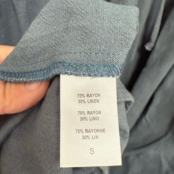 Rachel Pally Finn Linen Blend Blue Maxi Dress Size Small - Picture 6 of 9